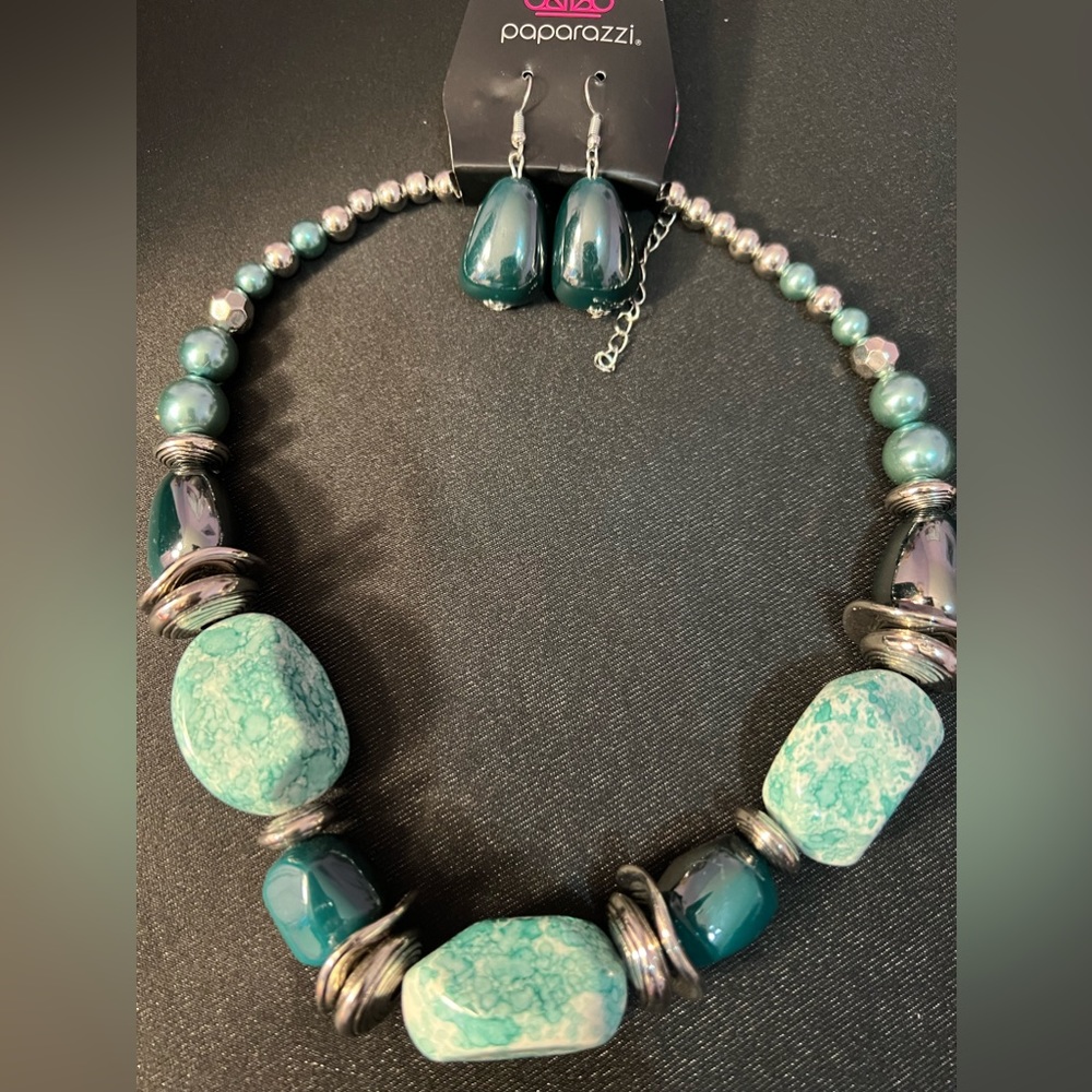Blue Blockbuster Paparazzi Necklace
